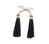 1 Pair Rosegold Metal Adjustable Nipple Clamps with Tassel Breast Clips Sex Toys for Women Slave BDSM Nipple Stimulates Women Flirting Toys Black One Size