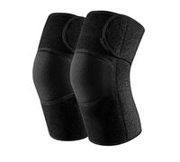 1 Pair Self-Heating Knee Pads, Tourmaline Brace, for Running, Work Out, Arthritis, Joint Pain Relief,Red(Black)