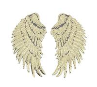 1 Pair Sequins Large Wing Wing Sewed On Big Patches Appliques Iron On for Jackets Coat Cloth Cosplays Embroidered Sequins Patches