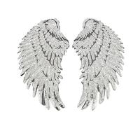 1 Pair Sequins Large Wing Wing Sewed On Big Patches Appliques Iron On for Jackets Coat Cloth Cosplays Sewed Big Patches