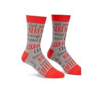1 Pair Serenity Prayer Socks for Men and Women Sobriety Birthday, Mother's Day, Father's Day, Sober Anniversary Birthday Christian Spiritual Theme, OneSize