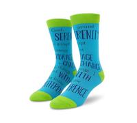 1 Pair Serenity Prayer Socks Sobriety Birthday Sober Anniversary Twelve Step Socks Unisex Size 6-11