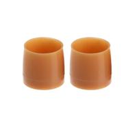 1 Pair Shockproof Wearable Antislip High Heeler Silencer Heel Protector Round Shape Heel Stoppers for Walking on Uneven Floor(Apricot-L)