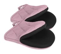 1 Pair Short Oven Mitts, Heat Resistant Silicone Kitchen Mini Oven Mitts for 500 Degrees, Non-Slip Grip Surfaces and Hanging Loop Gloves, Baking Grilling Barbecue Microwave Machine Washable