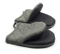 1 Pair Short Oven Mitts, Heat Resistant Silicone Kitchen Mini Oven Mitts for 500 Degrees, Non-Slip Grip Surfaces and Hanging Loop Gloves, Baking Grilling Barbecue Microwave Machine Washable