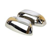 1 Pair Side Mirror Top Trim Cover Fit For GMC For Sierra 1500 2007-2013 Chrome Style Plastic