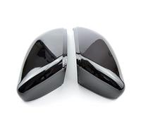1 Pair Side Wing Mirror Cover Cap, for Volkswagen, for Golf, 6 MK6 R GTI VI 2009-2013 Trim Decal Carbon Black Rearview Side Mirror Cover Replacement Covers Wing Mirror Housing(BLACK Bright black)