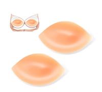 1 Pair Silicone Breast Enhancers for Bras, Silicone Breasts Insert Pads Chicken Breast Fillets Push Up Booster Pads Bra Fillers Up to 2 Cup Size Boost for Women Girls Bikini Swimsuit Dresses (Skin)