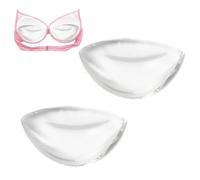 1 Pair Silicone Breast Enhancers for Bras, Silicone Breasts Insert Pads Chicken Breast Fillets Push Up Booster Pads Bra Fillers Up to 2 Cup Size Boost for Women Girls Bikini Swimsuit Dresses (Clear)