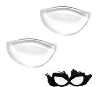 1 Pair Silicone Breast Enhancers for Bras, Transparent Silicone Breasts Insert Pads, Chicken Fillet Bra Fillers for Women Ladies Bikini Swimsuit Dresses