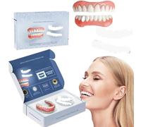 1 Pair Silicone Dentures Full Mouth,Silicone Reline Denture Set,Dentures Teeth Top and Bottom,Denture Silicone Reline Kit,Clip in Veneers Teeth,Veneers Teeth Teeth Comfort Fit,Comfort and Beauty