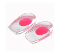 1 Pair Silicone Gel Insoles Heel Plantar Fasciitis Heel Cushion Pain Absorption Heel Pads Relief Shock for Callus Corns Bone(Pink)