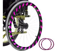 1 Pair Silicone Non-Slip Wheelchair Push Rim Covers, Wear-Resistant Hand Push Ring Protective Cover, Rear Wheel Grips Accessories,E,22in