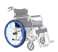 1 Pair Silicone Wheelchair Rim Covers, 20-24 Inches Can Be Freely Cut, Easy to Install, Comfortable Grip Suitable for All Seasons(A)