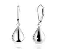 1 Pair Silver Earrings, Lightweight Hypoallergenic Drop Earrings for Women, Teardrop Shape, Durable Colorfast Design for Weddings, Graduation Ceremonies & Daily Wear