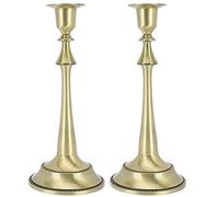 1 Pair Single Head Candle Holders, Metal Candle Holders, Retro European Candlestick Holders Set for Wedding Party Home(Bronze)