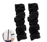 1 Pair Sleeve Holder Men's Elastic,20s Armband Garter, Shirt Sleeve Bands Sleeve Holders Anti Slip Stretchy Costume Jersey Sleeve Clips Ties for Waiters Men Women Shirt, Black