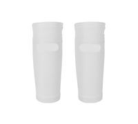 1 Pair Soccer Shin Guard Pad Sports Knee Pads Calf Sleeve Sock Leg Support Football Compression for Adult for Boys(White,S)