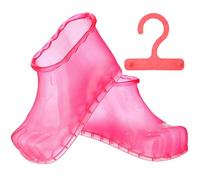 1 Pair Soft Pvc Foot Soaking Boots for Home Foot Spa Use | Lightweight Reusable Bath Shoes, Small Size Fits up 42, Rosy Finish, Easy to Clean, Large-capacity Space