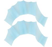 1 Pair Soft Silicone Gear Paddle Fins Fingers Hand Palm Webbed Flippers Training Swim Flippers Hand Paddle replacement for Women Men Kids( S)