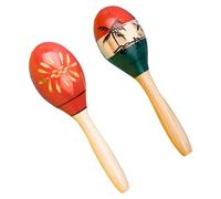 1 Pair Solid Wood Maracas for Percussion Enthusiasts Hardwood Maracas Wooden Rattles Percussion Instruments Wood Shaker Hand Sand Hammer