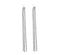 1 Pair Sparkling Long Rhinestone Tassel Earrings for Women Statement Dangle Jewelry for Weddings Parties and Formal Events Glamorous Bridal Accessories with Dynamic Movement