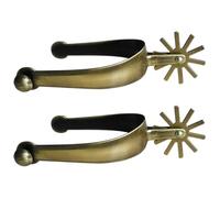 1 Pair Spur Straps Spurs for Cowboy Boots, Vintage Zinc Alloy Horse Cowboy Boot Spurs with Rotatable Gear 4 Inch Boot Spurs for Men Equestrian Lovers
