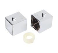 1 Pair Square Shower Temperature Control Handle, Chrome Thermostatic Mixer | 1 pair of ABS handle knobs for SMA thermostatic shower mixers, mirror chrome finish, white marks, 20 teeth