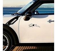 1 Pair Stars Graphics Auto Sticker, Compatible with Geely Haoqing LibertyShip Urio SC3, Body Side Window Door Body Sticker Car Accessories Decor,Black