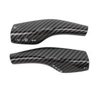1 Pair Steering Lever Cover Deformation Proof Decorative Protective Gear Shift Lever Cover ABS Embedded or Adhesive Steering Lever Cover for Vehicle (Glossy Carbon Fiber Style)