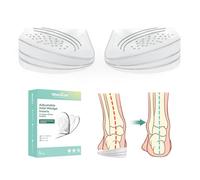 1 Pair Supination Insoles - Gel Heel Pads - Welnove 3 Layers Adjustable Overpronation Insoles for Supination & Pronation Correction, Adhesive Heel Lifts for Flat Feet, Plantar Fasciitis, Bow Legs,M