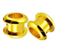 (1 Pair) Surgical Steel Flesh Tunnel Ear Gauge Earring Ear Piercing available size 16g (1.2mm) to 1" (50mm), 00g = 10mm, Silicone