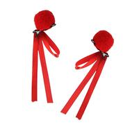 1 Pair The Film Of Anime Hairpin Plush Bun Ribbon Hair Clip For Children Fashionable Little Girls Cosplay Headdress