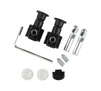 1 Pair Toilet Fixing Kit, Zink Plated Fixing Bolts Kits For Wall Hung Toilet Wall Mounted, Toilet Lid Screws Top Fixing Hinges, For Floor Bathroom Toilet(Black)