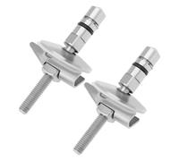1 Pair Toilet Seat Fixing Hinge Set M6 X 71.5mm Stainless Steel Lid Bracket C0102G Compatible