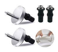 1 Pair Toilet Seat Fixings Universal Toilet Seat Hinge with Spare Expanding Rubber Screws