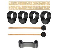 1 Pair Tongue Drum Sticks Mallets Drum Sticks Rubber Mallet +Drumstick Holder+4X Finger Cots+Stickers Tongue Drum Instrument Accessories