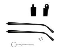 1 Pair TR90 Bright Black Glasses Replacement Glasses Replacement Temple Eyeglasses Arms Legs and 3-in-1 Screwdriver