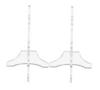 1 Pair Transparent Flute Stand Acrylic Display Holder for Flute Clarinet Desktop Storage for Musicians Versatile Instrument Organizer for Home