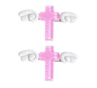 1 Pair Trendy Resin Hairpin Headpiece Hair Clamp with Winged Detail Perfect for Sweet Punk Outfits Hair Clamp