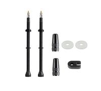 1 Pair Tubeless Value Stems Premium No Leak Tubeless Presta Valve Stems Kits with Integrated Value Core, Protective Rings and Valve Stem Caps Fit Most Bicycle Tubeless Rims (Black,100MM)