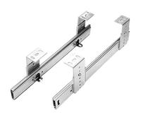 1-Pair Under DeskShelf Runners Guides, Under Table Drawer Slides with Install Screws, Table Extension Slide Rail, Under Desk Sliding Tray Rails(35cm)