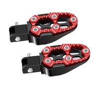 1 Pair Universal Aluminum Alloy Foot Pedals Angle Adjustable For Motorcycle Scooter ATV Foot Rests Foot Pegs(Red)