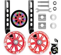 1 Pair Universal Bicycle Stabilisers for 12, 14, 16, 18, 20 Inch Bikes | Adjustable Training Wheels for Bike, Flashing Bike Stabilisers Mounted Kit Cycling Support Wheel for Safe Learning