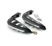 1 Pair Universal For Dirtbike MX For ATV Motorcycle Handguards Motocross Hand Guards Handlebar Protector With LED Turn Signals Light Motorcycle Hand Guard Handguards Blue(Black)