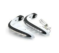 1 Pair Universal For Dirtbike MX For ATV Motorcycle Handguards Motocross Hand Guards Handlebar Protector With LED Turn Signals Light Motorcycle Hand Guard Handguards Blue(White)
