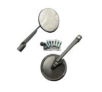 1 Pair Universal Motorcycle Black True Carbon Fiber Rear View Handle Side Rearview Mirrors Rears Views Mirrors
