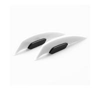 1 Pair Universal Motorcycle Winglet Aerodynamic Spoiler Wing Fixed Wind Wing Motorbike Decoration Spoiler(White)