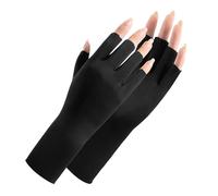1 Pair Uv Glove for Gel Manicures Breathable Uv Protection Gloves UPF50+ Uv Nail Gloves Fingerless Manicure Gloves Uv Protection for Nail Art Skin Care Protect Hands from UV Harm Black
