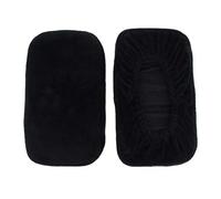 1 Pair Washable Wheelchair Armrest Replacement Cushion Pad Covers Black